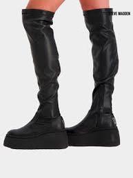 Steve Madden Women's Black Phaeline Knee Boots |Steve Madden in Lebanon