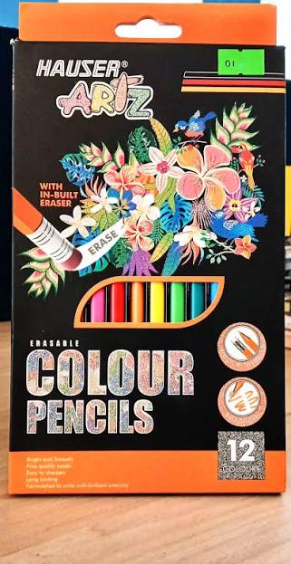 Hauser Artz 12 Shades Erasable Coloring Pencils H-8101-12