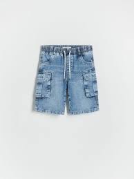 Reserved Boy's Blue Denim Cargo Shorts | Reserved In Lebanon