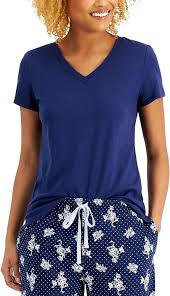 Charter Club Women's Navy Blue Pajama Top ABU105