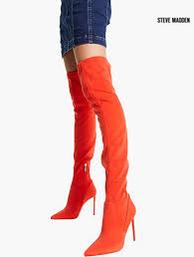 Steve Madden Women's Orange Vava Heeled Knee Boots |Steve Madden in Lebanon