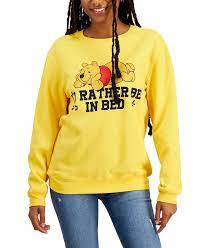 Disney Women's Yellow Sweatshirt ABF654 shr(ft14)