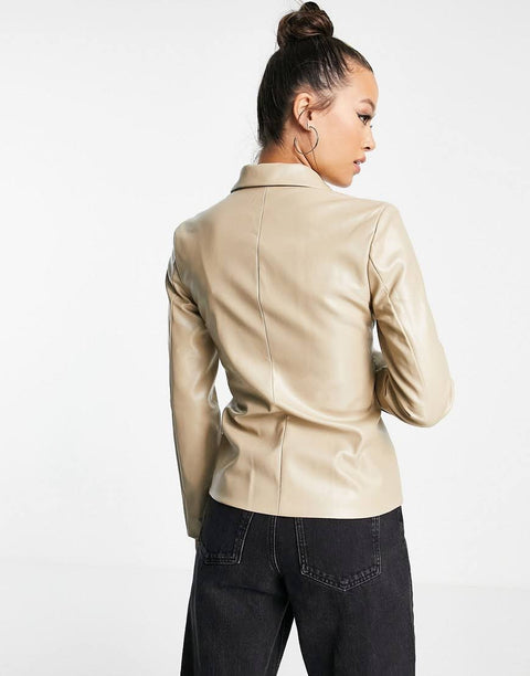 Reclaimed Women's Beige Blazer AMFJ192 R22 R25 zone2