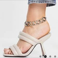 Asos Design Women's Beige Heeled Slipper ANS1033