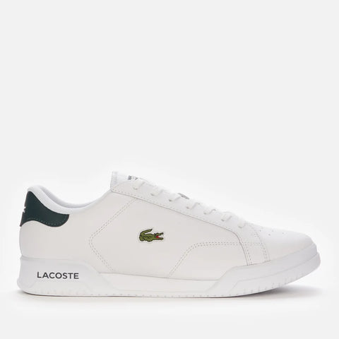 Lacoste Men's White & Dark Green Leather Twin Serve Sneakers | Lacoste In Lebanon