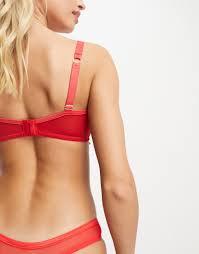Asos Design Women's Red Bra ANF761