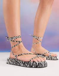 Asos Design Women's Zebra Sandals ANS977