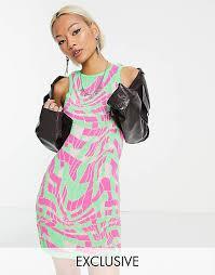 ASYOU Women's Multicolor Kitted Dress ANF3229
