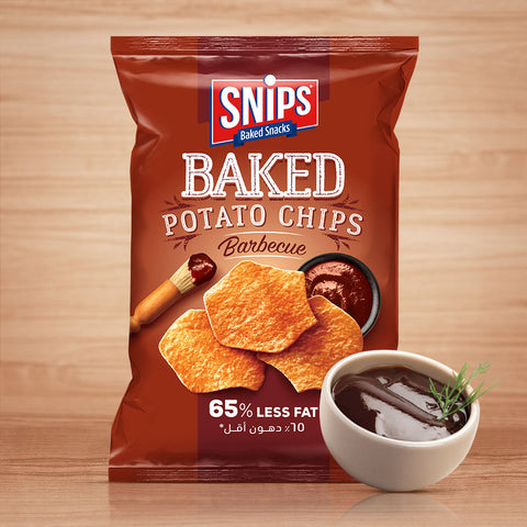 Snips Baked Snacks Potato Chips Barbecue 110G