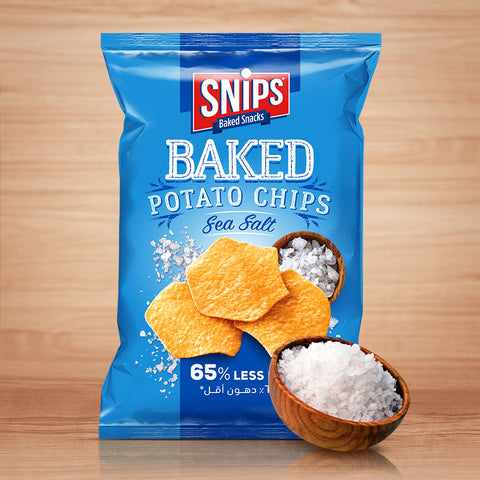 Snips Baked Potato Chips Sea Salt 110g