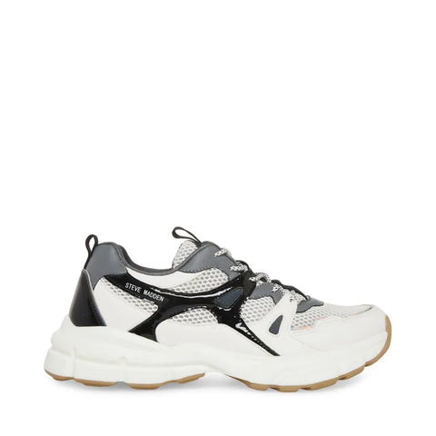 Steve Madden Women's White & Black Jaxon Sneakers | Steve Madden In Lebanon