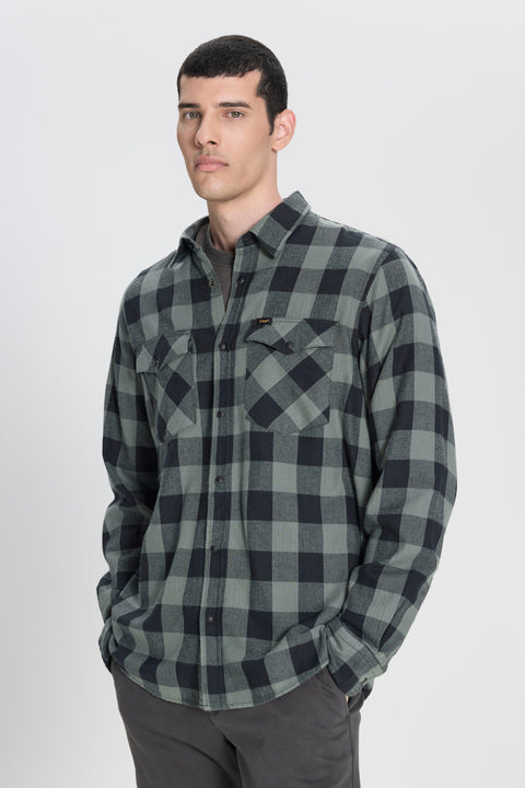Lee Men's Light & Dark Green Checkered Shirt | Lee In Lebanon