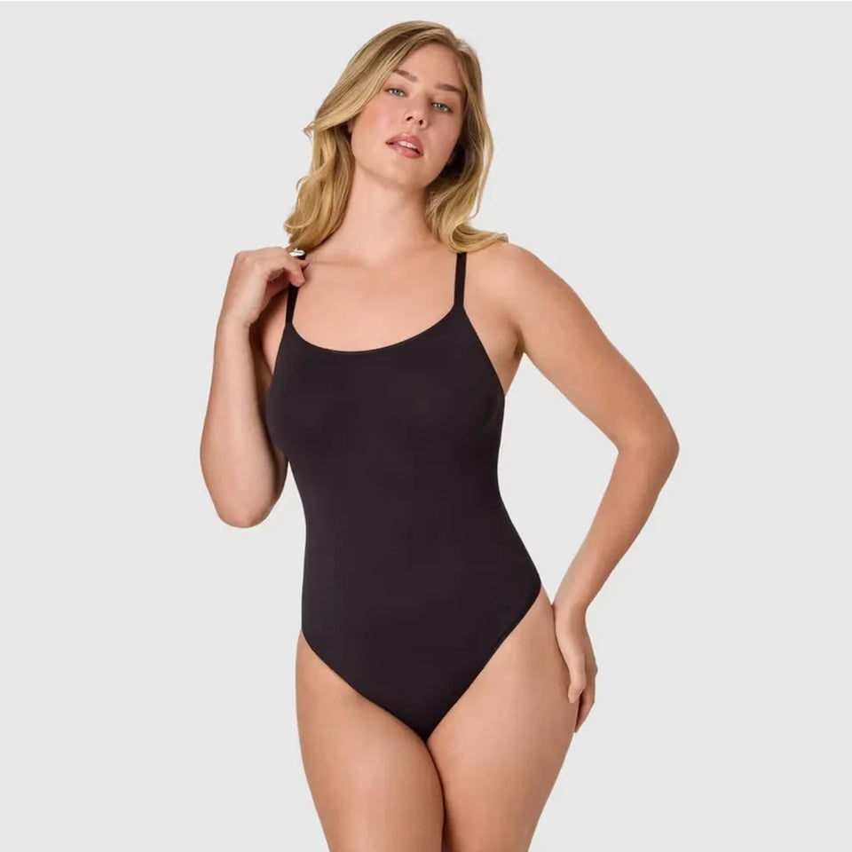Maidenform Women's Black Seamless Thong Knit Shapewear