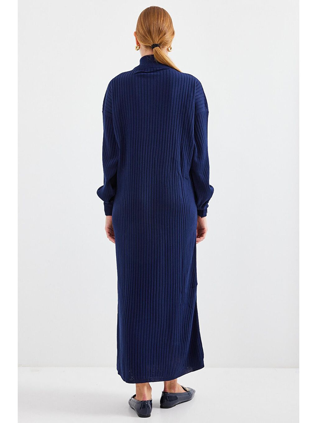 Big Dart Women's Navy Knitted 1/4 Zip Dress | Big Dart In Lebanon