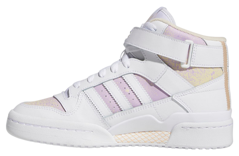 Adidas Women's White & Bliss Orange Forum Mid Sneaker | Adidas In Lebanon