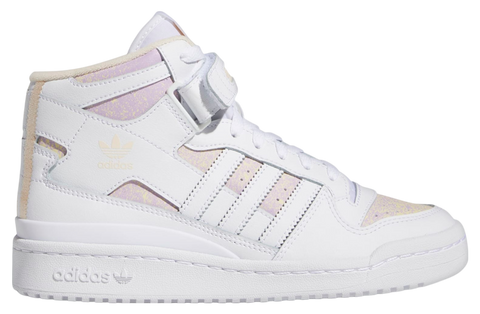 Adidas Women's White & Bliss Orange Forum Mid Sneaker | Adidas In Lebanon