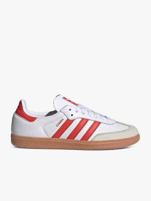 Adidas Women's White & Red Samba OG Sneakers | Adidas In Lebanon