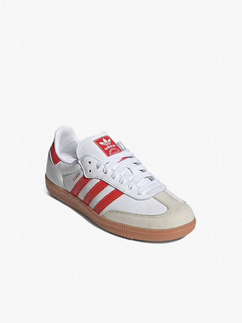Adidas Women's White & Red Samba OG Sneakers | Adidas In Lebanon
