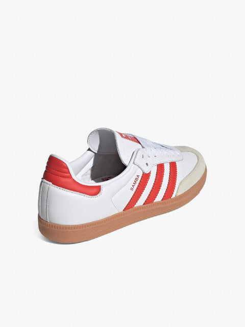 Adidas Women's White & Red Samba OG Sneakers | Adidas In Lebanon