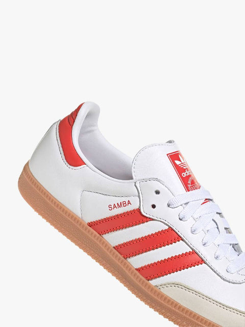 Adidas Women's White & Red Samba OG Sneakers | Adidas In Lebanon