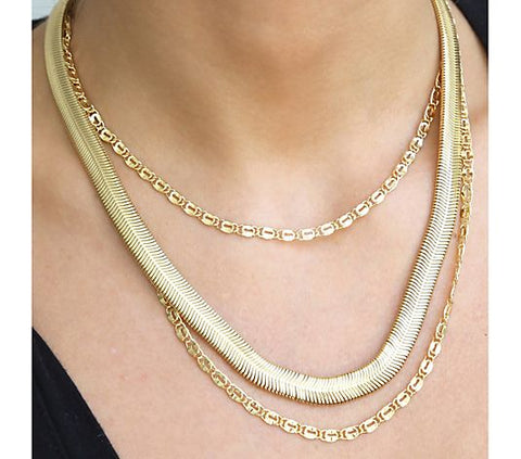 Ettika Women's Gold Supreme Mixed Chain Layered Necklace | Ettika In Lebanon