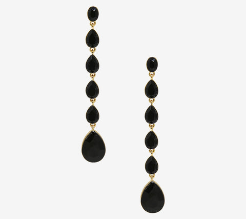 Ettika Women's Black Crystal Drop Earrings | Ettika In Lebanon