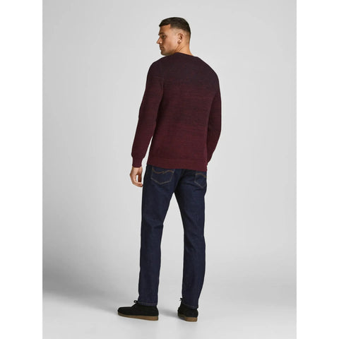 Jack & Jones Men's Plum Knitted Crew Neck Sweatshirt |Jack & Jones In Lebanon
