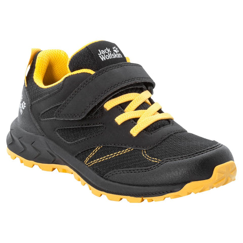 Jack Wolfskin Boy's Black Woodland Low VC K Sneakers |Jack Wolfskin in Lebanon
