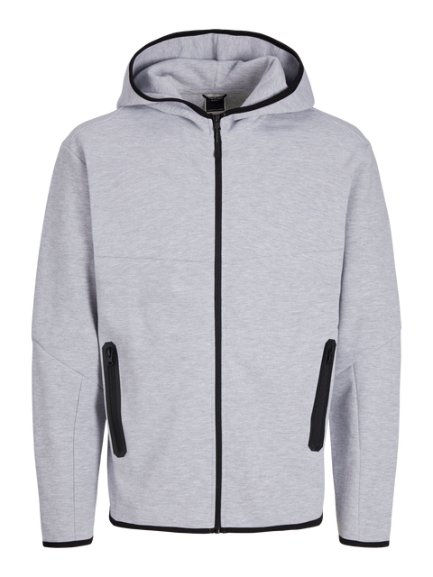 Jack & Jones Men's Light Gray Plain Zip Jacket | Jack & Jones In Lebanon