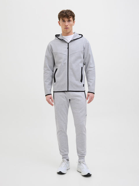Jack & Jones Men's Light Gray Plain Zip Jacket | Jack & Jones In Lebanon
