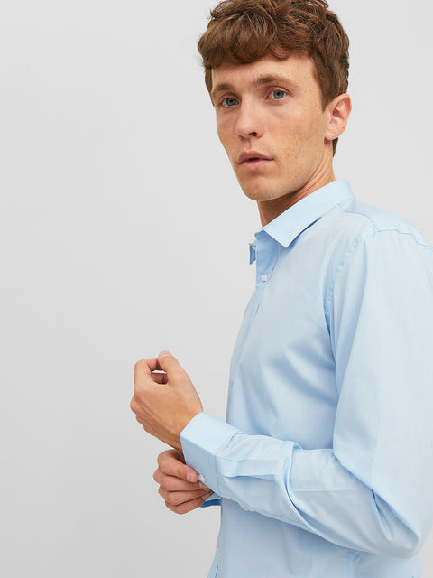 Jack & Jones Men's Light Blue Slim Fit Plain Shirt | Jack & Jones In Lebanon