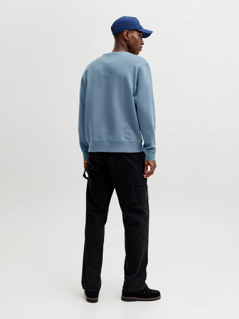 Jack & Jones Men's Blue Plain Round Neck Sweatshirt | Jack & Jones In Lebanon