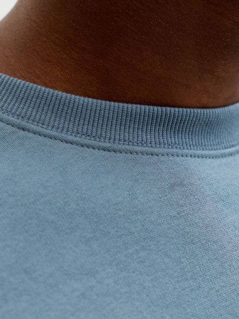 Jack & Jones Men's Blue Plain Round Neck Sweatshirt | Jack & Jones In Lebanon