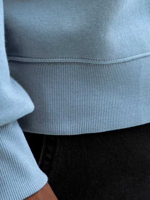 Jack & Jones Men's Blue Plain Round Neck Sweatshirt | Jack & Jones In Lebanon