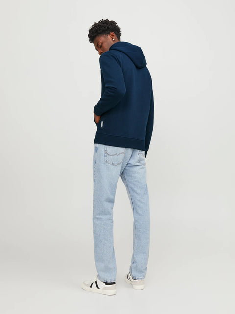 Jack & Jones Men's Navy Logo Printed Hoodie | Jack & Jones In Lebanon
