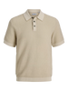 Jack & Jones Men's Beige Knitted polo T-Shirt | Jack & Jones In Lebanon