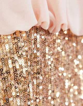 Jaded Rose Women's Pink & Gold Glittery Dress AMF1102