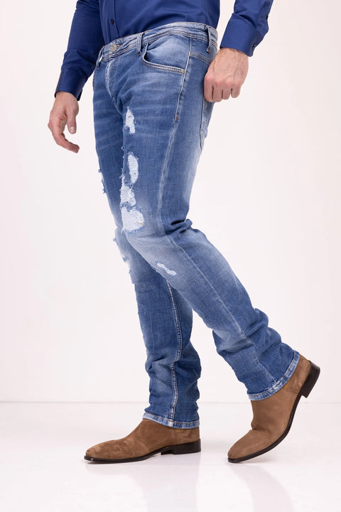 RON TOMSON Men's Blue Pants ABF4004