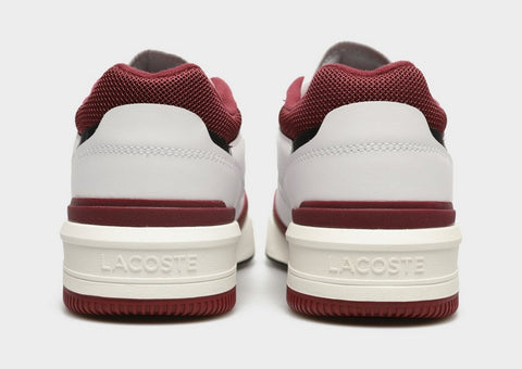 Lacoste Men's White & Burgundy Lineshot Sneakers | Lacoste In Lebanon