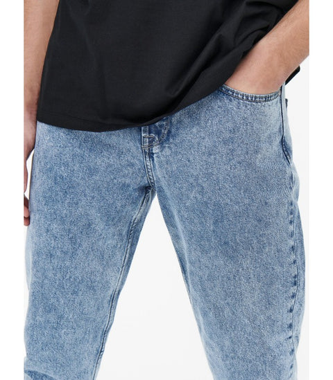 Only & Sons Men's Light Blue Onsavi Beam Denim Jeans | Only & Sons In Lebanon