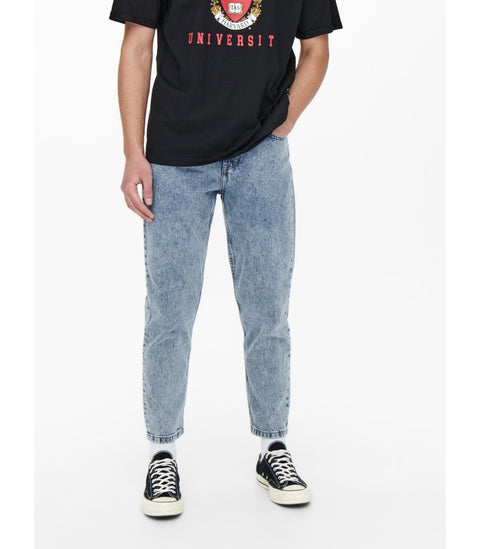 Only & Sons Men's Light Blue Onsavi Beam Denim Jeans | Only & Sons In Lebanon