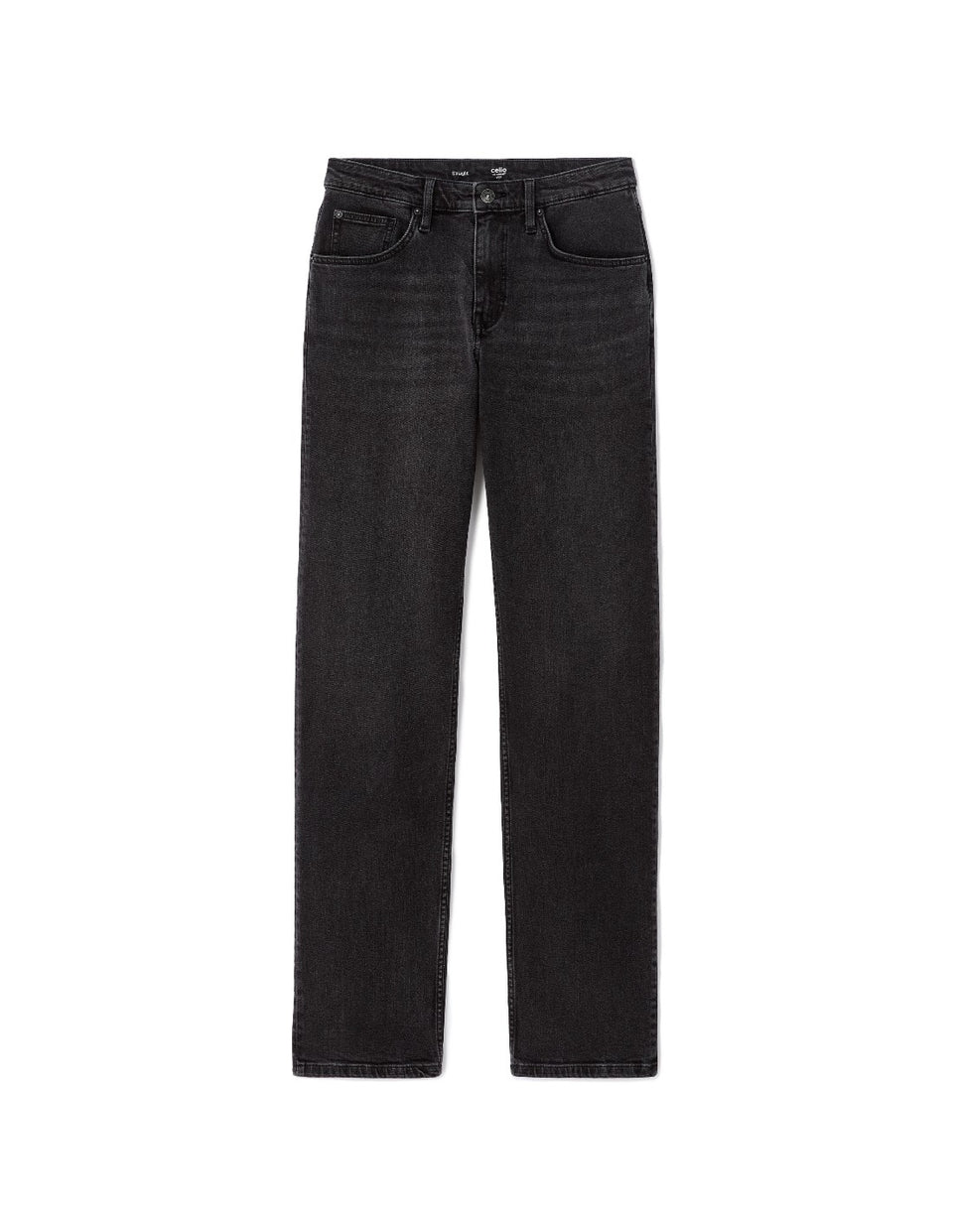 Celio Men's Black Straight Stretch C15 Jeans|Celio In Lebanon