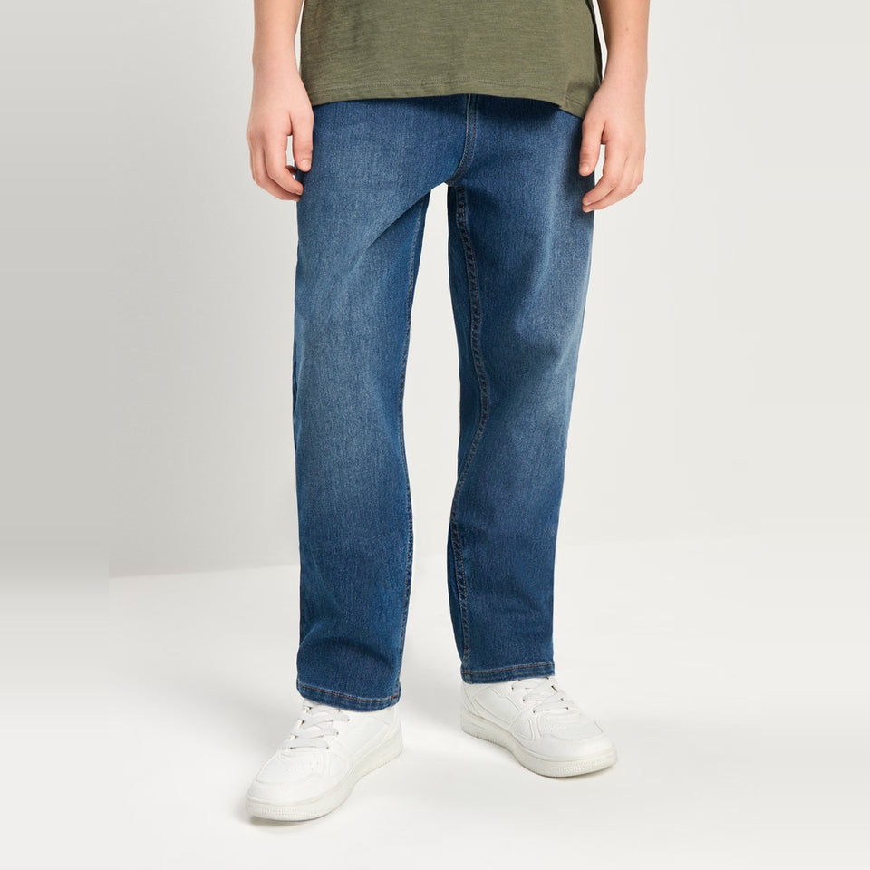 Sinsay Boy's Dark Blue Straight Legs Fit Jeans School