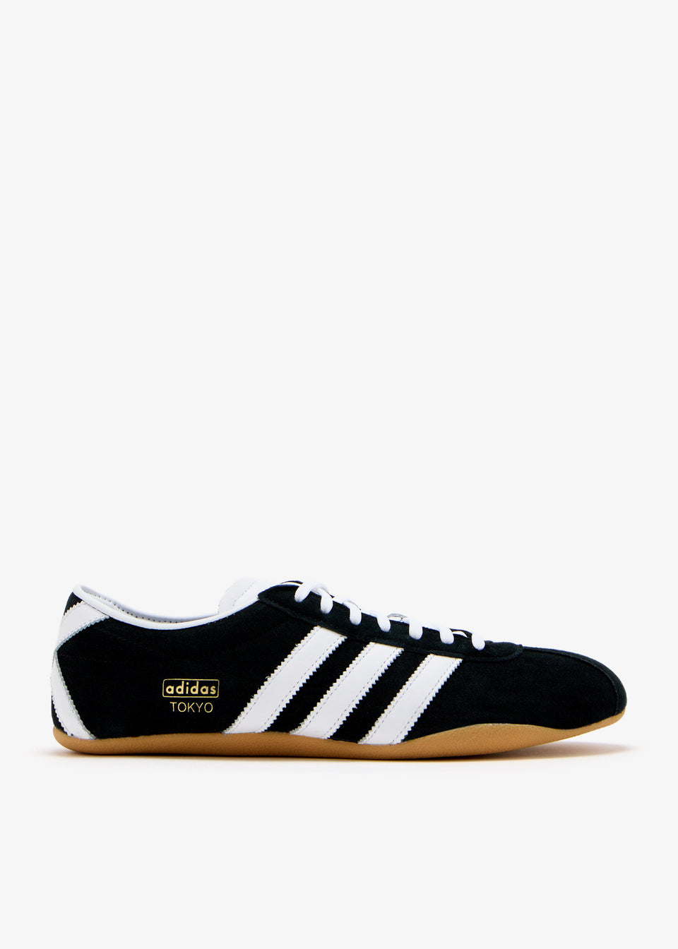 Black and white Adidas sneaker on a white background