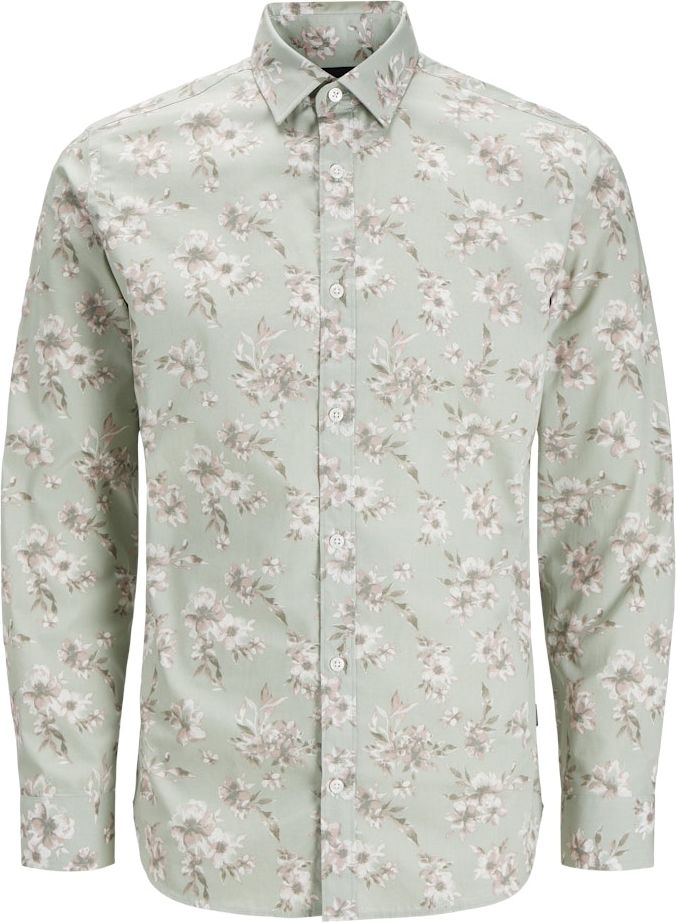 Jack & Jones Men's Aqua Grey Slim Fit Premium Shirt | Jack & Jones In Lebanon