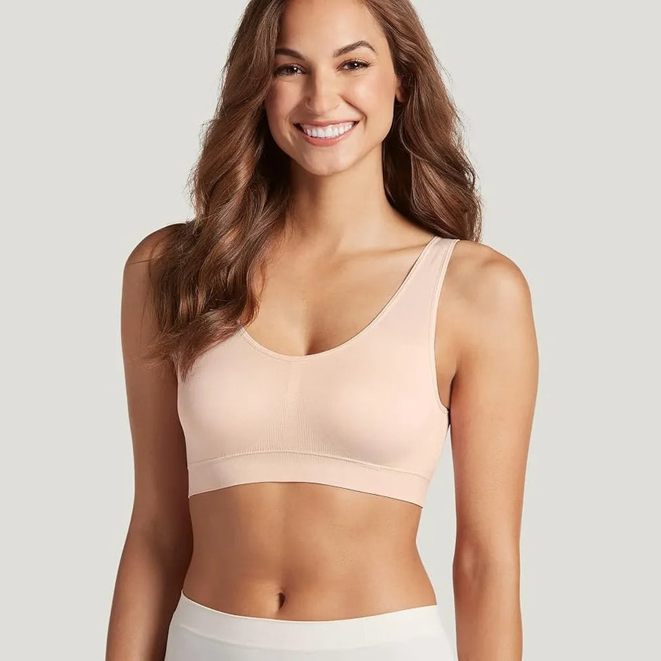 Jockey Women's Sand Seamfree Modern Micro Stretch Cami Strap Bralette