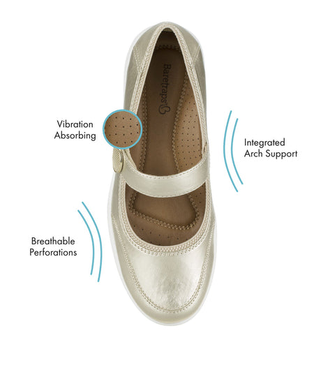 Baretraps Women's Gold Joesie Mary Jane Flat | Baretraps In Lebanon