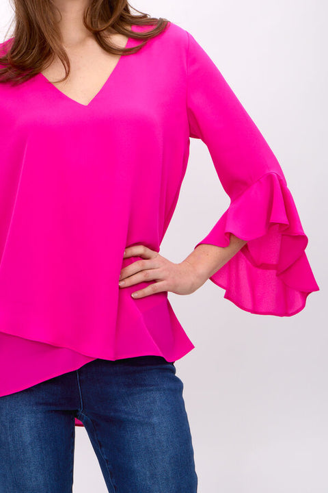 Vince Camuto Women's Fuchsia Front Tunic Blouse| Vince Camuto In Lebanon