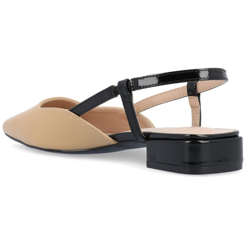 Journee Collection Women's Tan & Black Paislee Sandals | Journee Collection In Lebanon