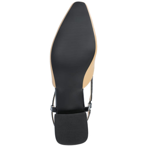 Journee Collection Women's Tan & Black Paislee Sandals | Journee Collection In Lebanon